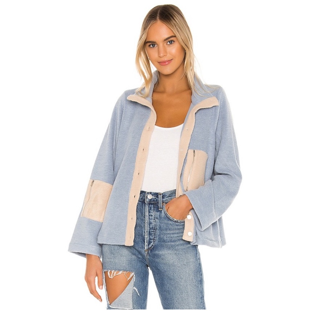 Line & Dot Calli fleece jacket in dusty blue